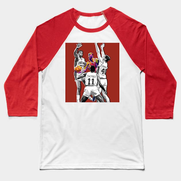 Jordan Hoop-shooting Baseball T-Shirt by RJWLTG